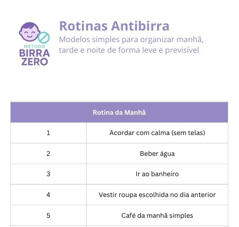 Rotinas Antibirra